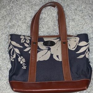 Celine Hibiscus Flower Denim Bag